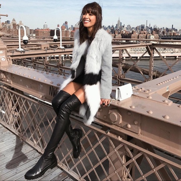 elastic over knee boots